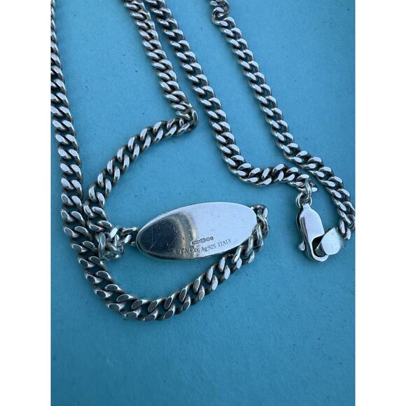 Tiffany & Co. Return To T&co Tag ID Chain Necklace W/ Diamonds - Sterling Silver - Picture 8 of 8